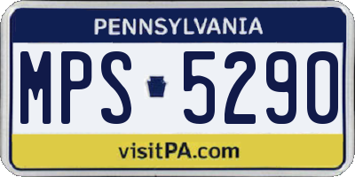 PA license plate MPS5290