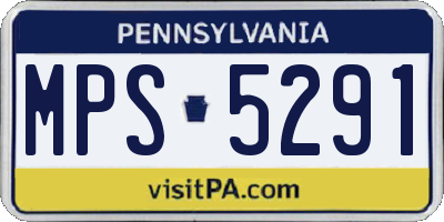 PA license plate MPS5291