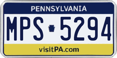 PA license plate MPS5294