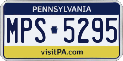 PA license plate MPS5295