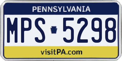 PA license plate MPS5298
