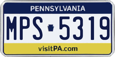 PA license plate MPS5319