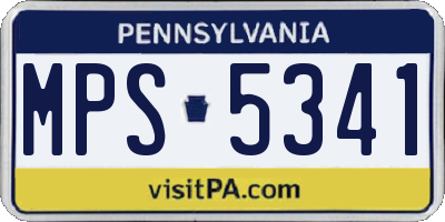 PA license plate MPS5341