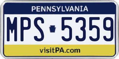 PA license plate MPS5359