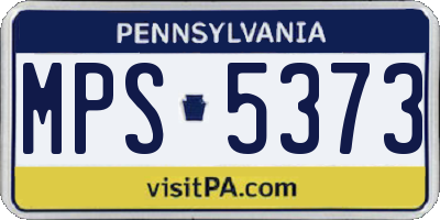 PA license plate MPS5373