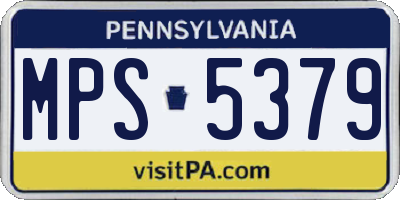 PA license plate MPS5379