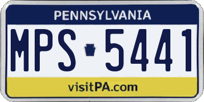 PA license plate MPS5441