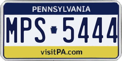 PA license plate MPS5444