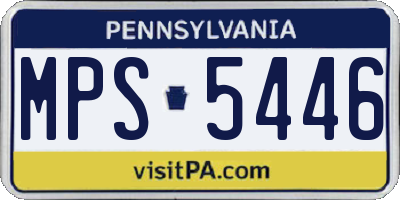 PA license plate MPS5446