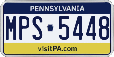 PA license plate MPS5448