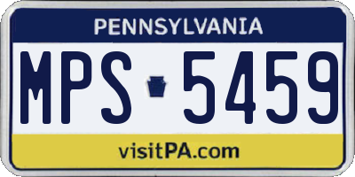 PA license plate MPS5459