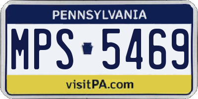 PA license plate MPS5469