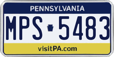 PA license plate MPS5483
