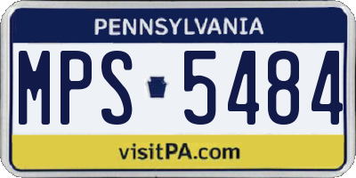 PA license plate MPS5484