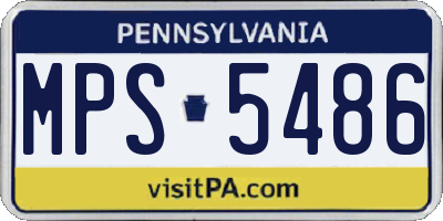 PA license plate MPS5486