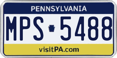 PA license plate MPS5488