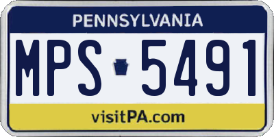 PA license plate MPS5491