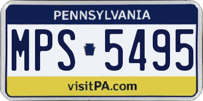 PA license plate MPS5495