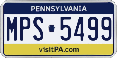 PA license plate MPS5499