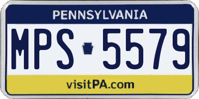 PA license plate MPS5579
