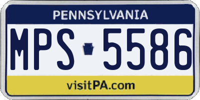PA license plate MPS5586