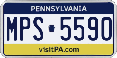 PA license plate MPS5590
