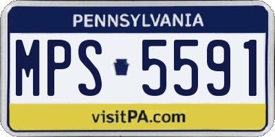 PA license plate MPS5591