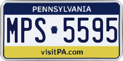 PA license plate MPS5595