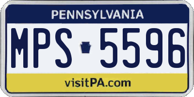 PA license plate MPS5596