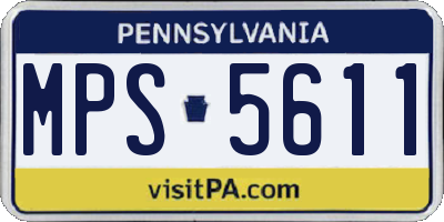 PA license plate MPS5611
