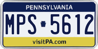 PA license plate MPS5612