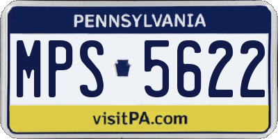 PA license plate MPS5622