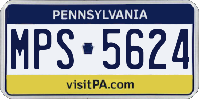 PA license plate MPS5624