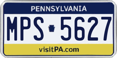 PA license plate MPS5627