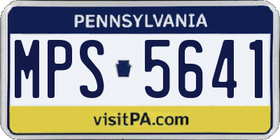 PA license plate MPS5641