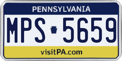 PA license plate MPS5659