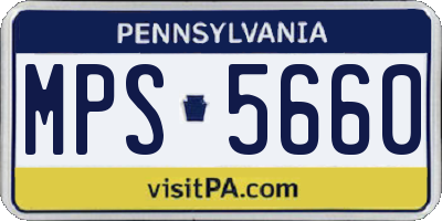 PA license plate MPS5660