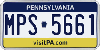 PA license plate MPS5661