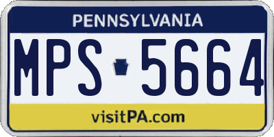 PA license plate MPS5664