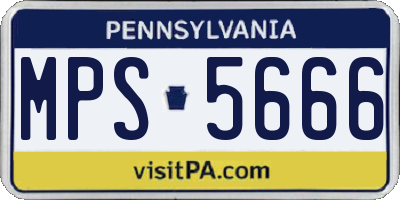 PA license plate MPS5666