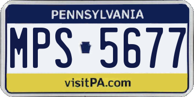PA license plate MPS5677