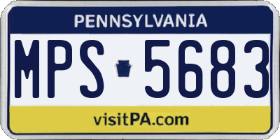 PA license plate MPS5683
