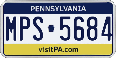 PA license plate MPS5684