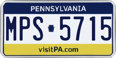 PA license plate MPS5715