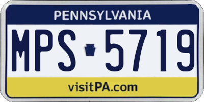 PA license plate MPS5719