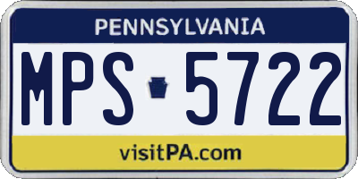 PA license plate MPS5722