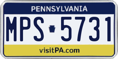 PA license plate MPS5731