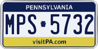 PA license plate MPS5732