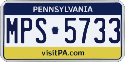 PA license plate MPS5733