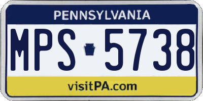 PA license plate MPS5738